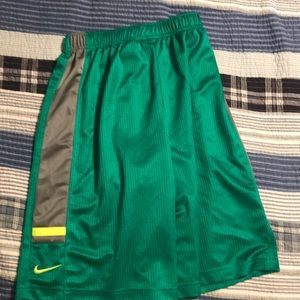 Green Nike Shorts, Kids Large